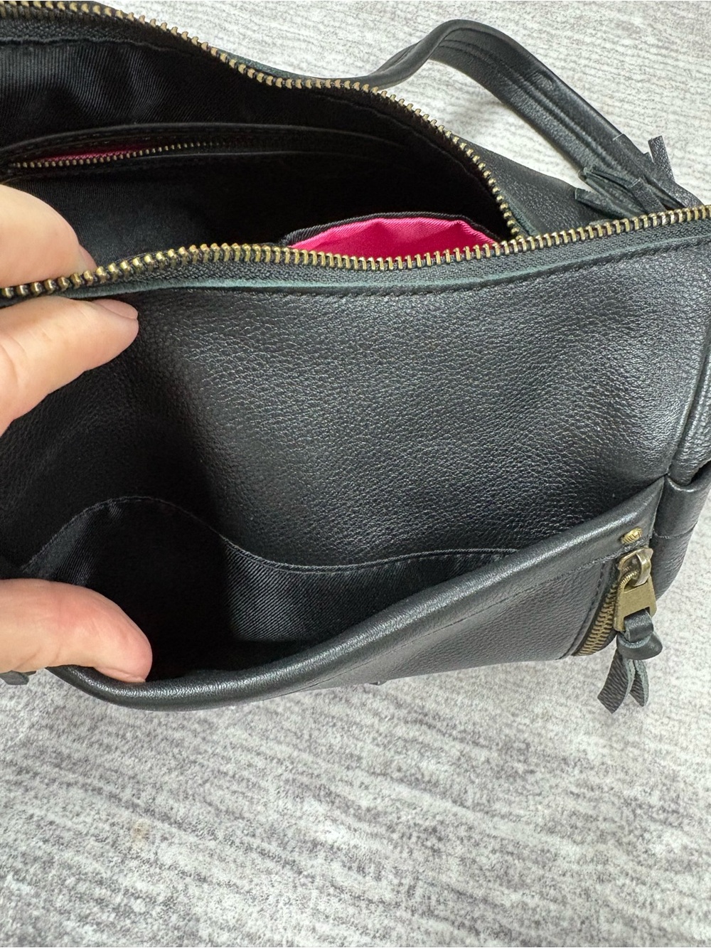 The Sak Keira Hobo Black Leather Shoulder Bag Y2K Everyday Boho Western - Picture 7 of 13